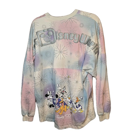 ✨ Walt Disney World 100 Years Spirit Jersey L Tie Dye Mickey & Friends GUC‎ ✨ - Picture 2 of 6